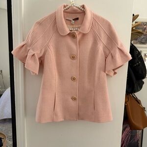 Elegant Pink Short-Sleeve Jacket